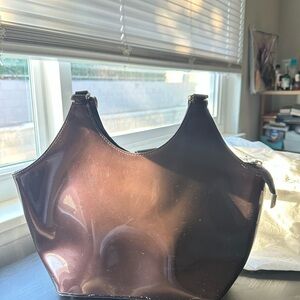 Beijo Glossy Chocolate Brown Shoulder Bag